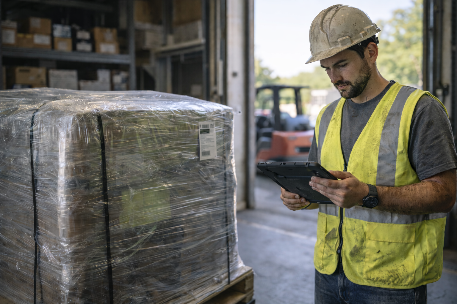 Shipping team preparing outbound packages and documentation.